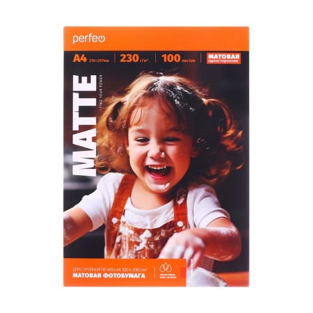 Photo paper A4 d/jet print 100l, 230g/m2, one -sided, matte Perfeo