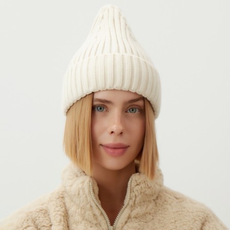 Women's hat minku, Milk color, 56-58 rr