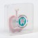 Baby toothbrush with soft bristles, nylon, with a limiter, pink color