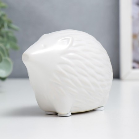 Souvenir Ceramics "White Little Hedgehog" matte 6x5.2x8.8 cm-5