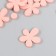 Decor for creativity tree "Chamomile and core" set 10+10 pcs Pink powder 2.3x2 cm