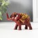 Polystone souvenir "Elephant in a golden blanket with a red stone" set of 4 pcs 7.5x3x5 cm