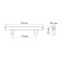 Handle Cappio rating, lightweight, d = 12 mm, m/o 224 mm, color mat. nickel