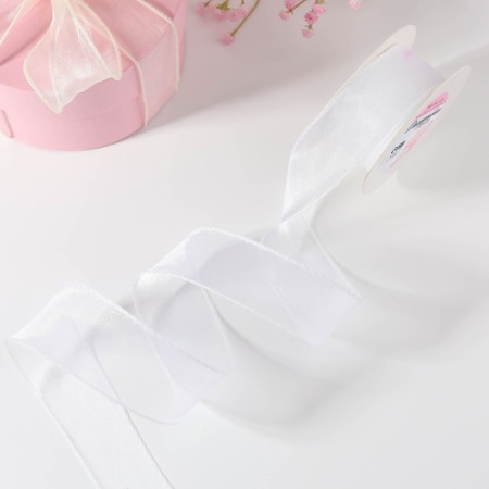 Capronomic ribbon “Wave”, 50 mm, 10 ± 1 m, white color-1