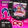 Carnival set "Lady of God's cow" Mask, wig