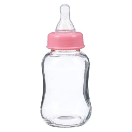 A bottle for feeding, classic throat, glass, slow flow, from 6 months, 150 ml., Mix color-14