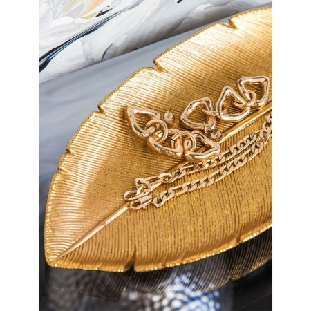 Decorative dish "Palm leaf", 28 × 13 × 2.5 cm, gold color-1