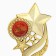 Cup "You are a star", award figure, gold, plastic, 8.1 x 16.4 cm.