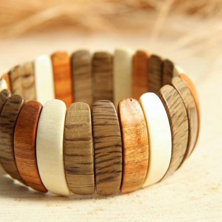 Astra bracelet, wood, mix, d = 8cm,-4
