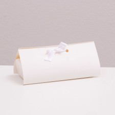 Folding box for sweets, cakes with tape, white, 14 x 6 x 4 cm
