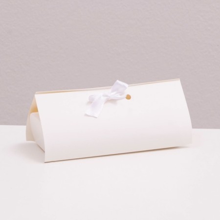 Folding box for sweets, cakes with tape, white, 14 x 6 x 4 cm
