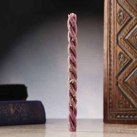 Candle-scruff "from fear and stress", lavender, 16x1.2 cm, purple
