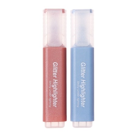 A set of markers of textbooks 2 pieces 2 colors, sparkles, gold/silver-1
