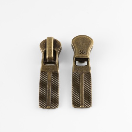 Automatic lock for metal zippers, No. 5, 10 pcs, Antik color-1