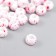 Beads for creativity plastic "Spray of paint. Fuchsia on white" D = 1 cm set 20 g