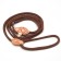 Ling-leather 150 cm x 6 mm, polyester and genuine leather, brown