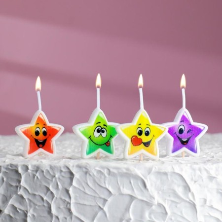 Candles for the cake on skewers "Starks", 2.6 cm, 25 g, set 4 pcs