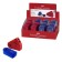 Carpet Faber-Castell with Sleeeve 2 Container 2 holes, red/blue