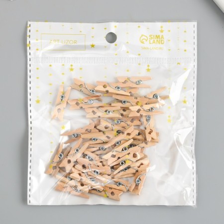 Decor for creativity tree "clothespin" (set 40 pcs) 2.5x0.8 cm-4