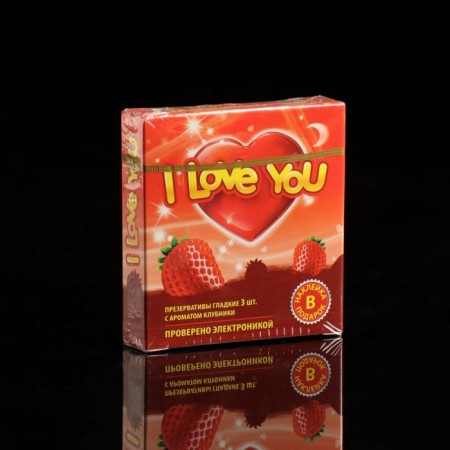 Condoms I Love You, with the aroma of fruit, 3 pcs.-7