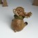 Souvenir Polystone "Losik Smile in a spruce wreath with a bow and bell" sits 13.5x11x16 cm 10325