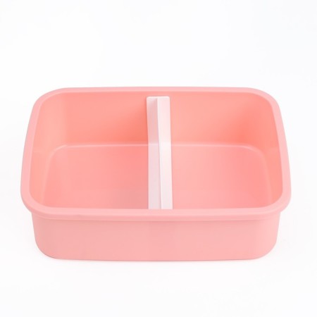 Lunch-box, 980 ml, with a spoon, 18 x 13.5 x 6 cm, mix-4