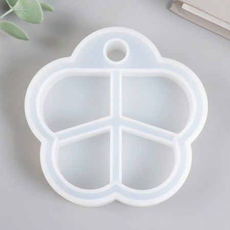 Mold Silicon "Casket Flower - Middle Yurus" 10.2x10.8x2.6 cm-1