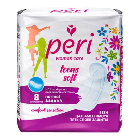 Women's gaskets Peri Teens Soft, 8 pcs
