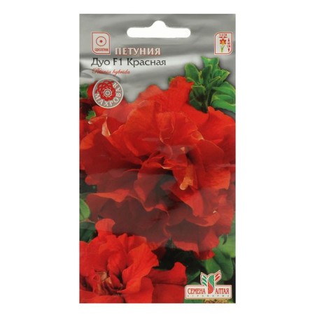 Flowers of Petunia "Red", Terry Duo F1, Sem. ALT, c/n, 10 pcs