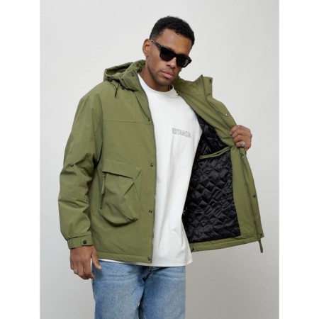 Male spring jacket, size 48, green color-10