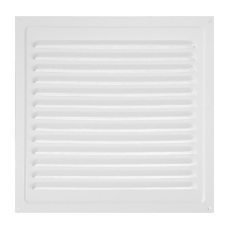 Ventilation grate Zein Lux RM3030, 300 x 300 mm, with a grid, metal, white-3