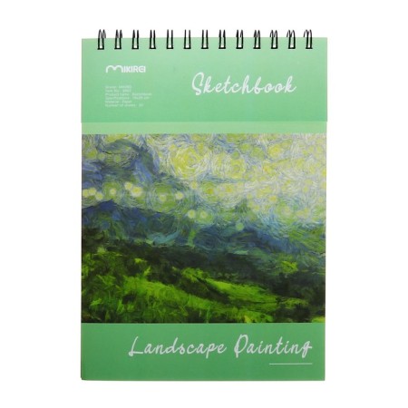 Sketchbook 18x25cm for pastel, 30 sheets "Nature", hard cover, density 130 grams, mix-4