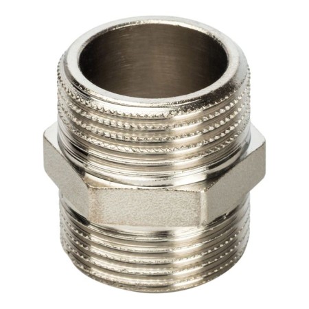 NIPPEL STUT SFT-0004-003434, 3/4 ", external/external thread, nickelled brass-1