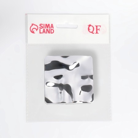 Folding mirror "waves", 7 × 7 cm, silver color-5