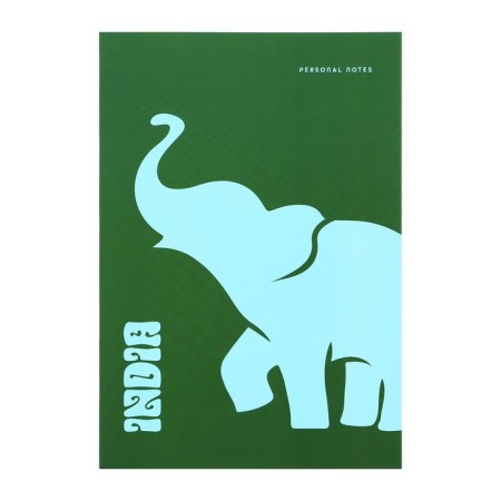 A4 notebook, 80 sheets in the PRO100 cage, covered cardboard, lamination Soft Touch, mix-4
