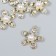 Decor for creativity metal, rhinestones "Chamomile with pearls" gold 2.5x3 cm