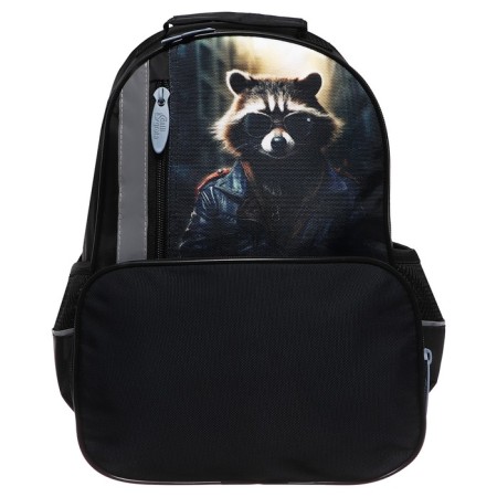 School backpack, 37 x 26 x 13 cm, ergonomic back, calligrata orth "raccoon"-6