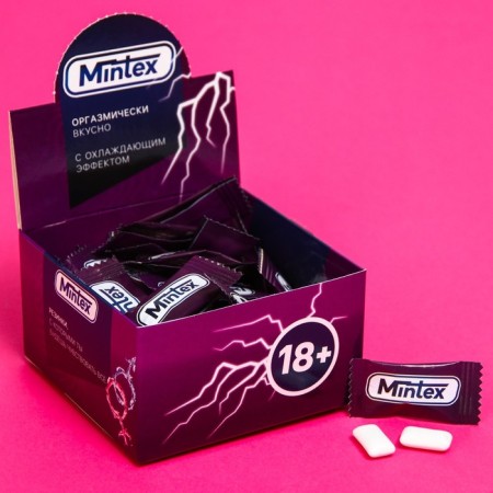 Chewing gum "mintex" 1.36 g, taste: mint (in a box of 50 pcs.). (18+)-1
