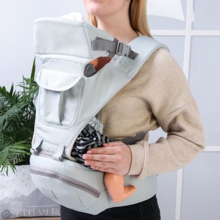 Backpack-Kenguru/hips with pocket, color gray
