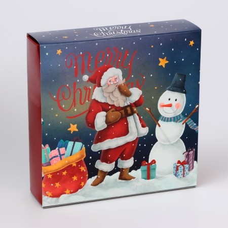 Folding box under 9 sweets, “Christmas tree, Gori!”, 13.7 x 13.7 x 3.5 cm-6