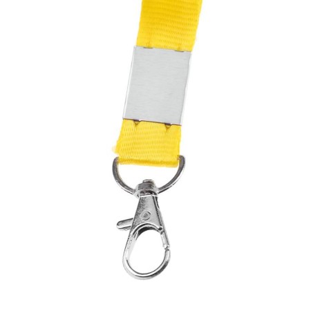 Baiga tape, 15 mm x 80 cm, with a metal carbine, yellow-1