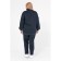 Female suit, size 58, dark blue color