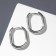 Earrings Metal "semicircle" Closing, color silver