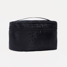 Cosmetic bag with lightning, black color