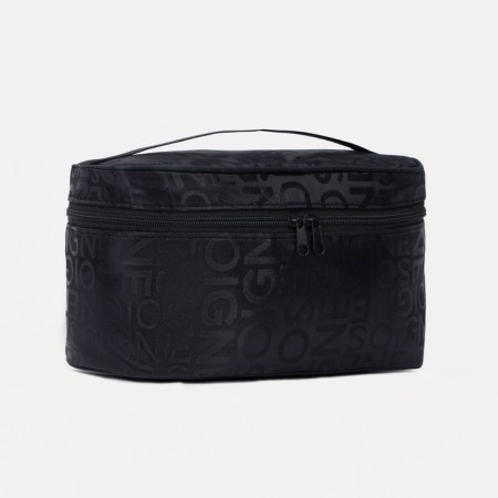Cosmetic bag with lightning, black color