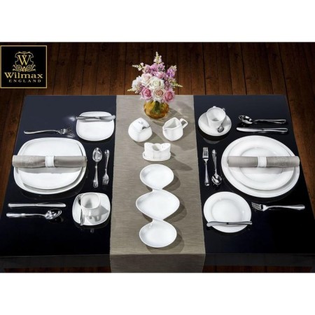 Porcelain dessert plate Wilmax Stella Pro, D = 18 cm, white color-3