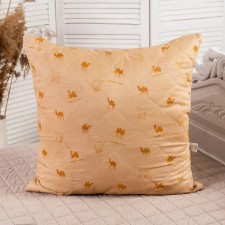 Adele Camel Pillow 68x68cm, Polyesh, PE 100%