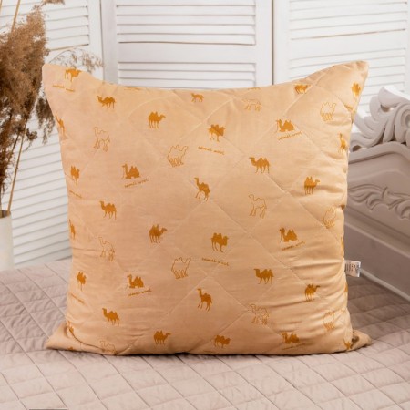Adele Camel Pillow 68x68cm, Polyesh, PE 100%