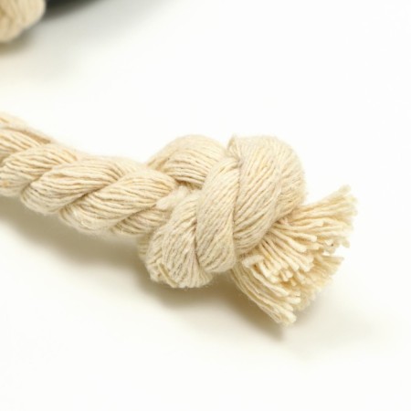 Toy "Burned sausage on a rope" for dogs, 14 cm, black-4