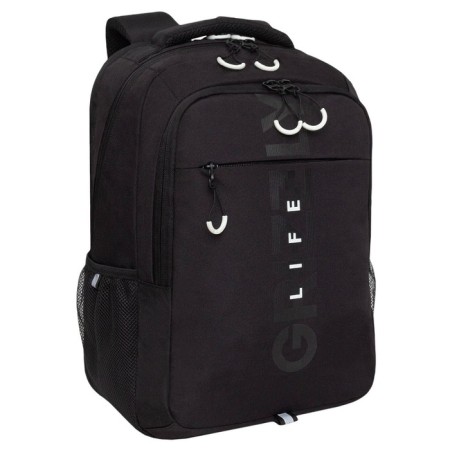 Youth backpack 42 x 31 x 22 cm, Grizzly, ergonomic back, laptop department, black